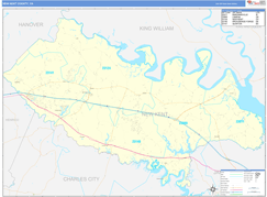 New Kent County, VA Digital Map Basic Style